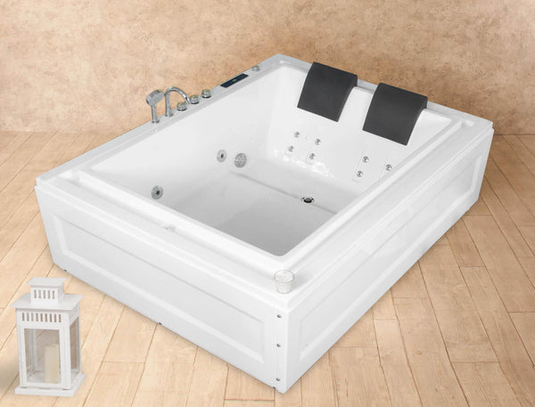 Vasca Idromassaggio 2 Posti 190x147 cm Riscaldamento Vorich Italian Design Bianca acquista