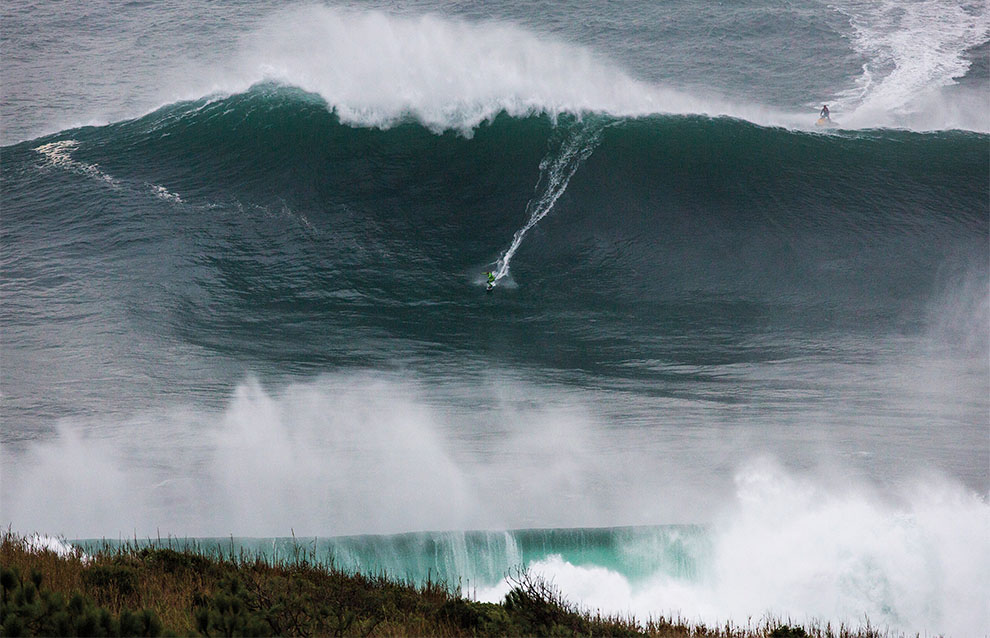 a person surfing in the ocean