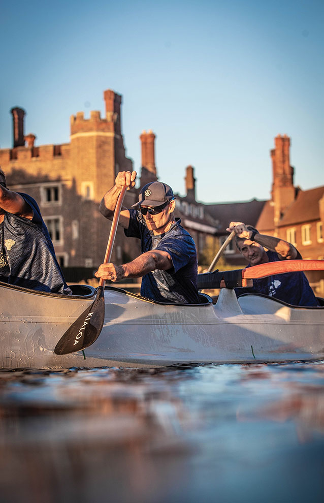 a person in a canoe