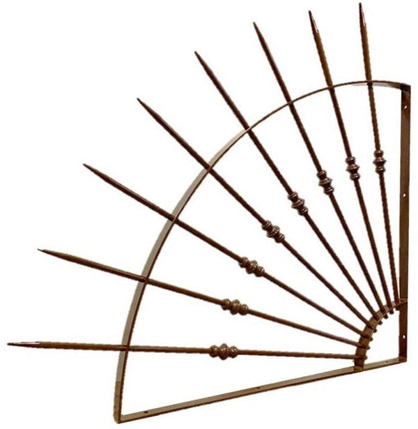 Barriera Antintrusione con Punte in Acciaio per Poggiolo Balcone o Terrazzo Marrone sconto