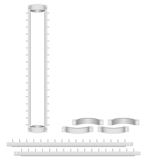 sconto Sistema Antiladro con Punte in Acciaio per Pluviali Tubi Esterni Ø30-38 mm Argento