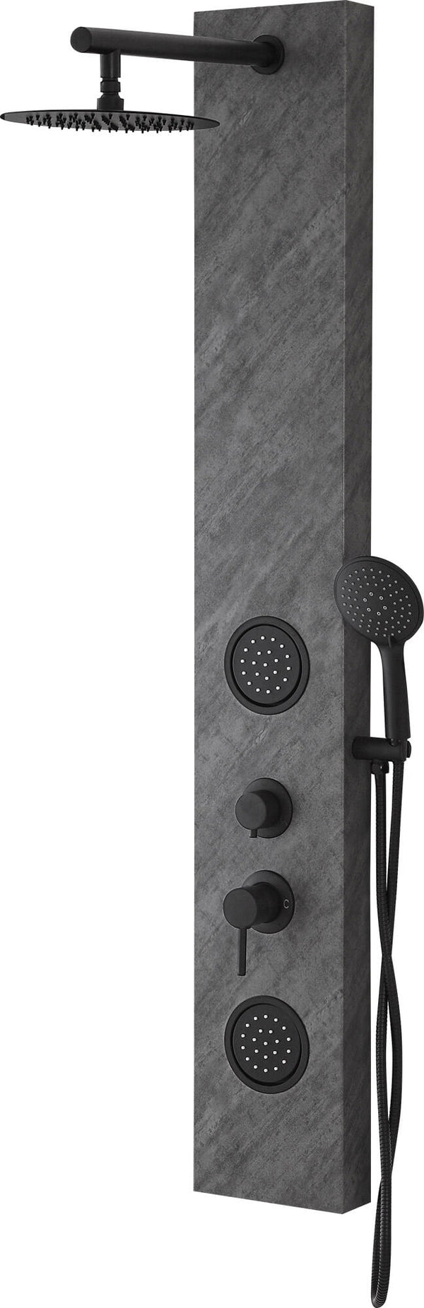 Colonna Doccia Idromassaggio in Acciaio Effetto Pietra Black Stone prezzo
